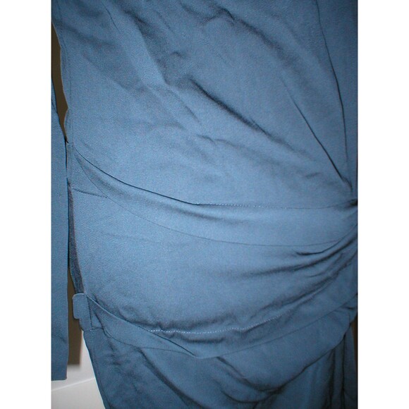 New Womens S NWT $310 Designer Dress Artelier Nicole Miller Navy Blue Viscose - Picture 6 of 11